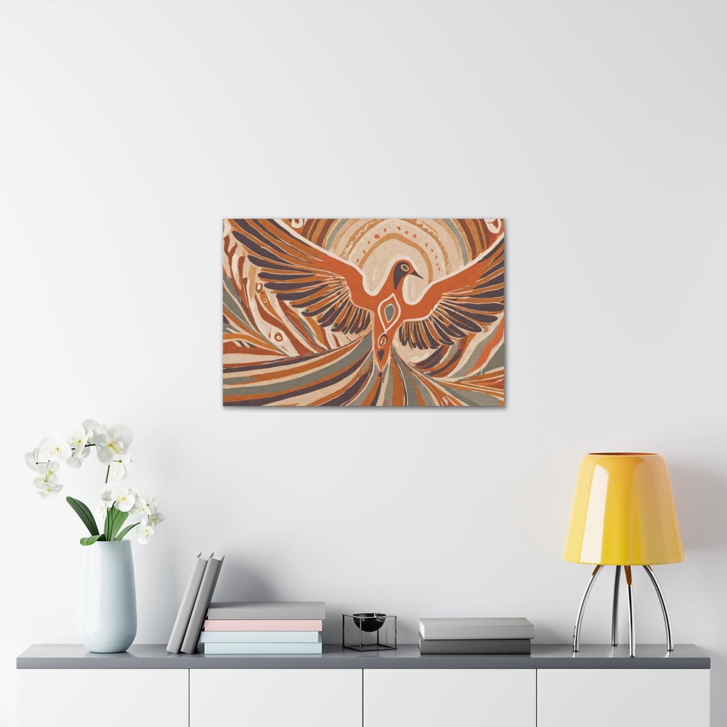 Canvas Wall Art Decor - Dove Art Rust Brown