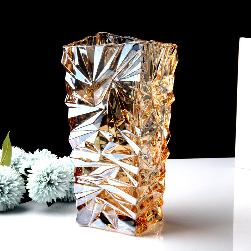 Transparent Glass Vase Living Room Decoration
