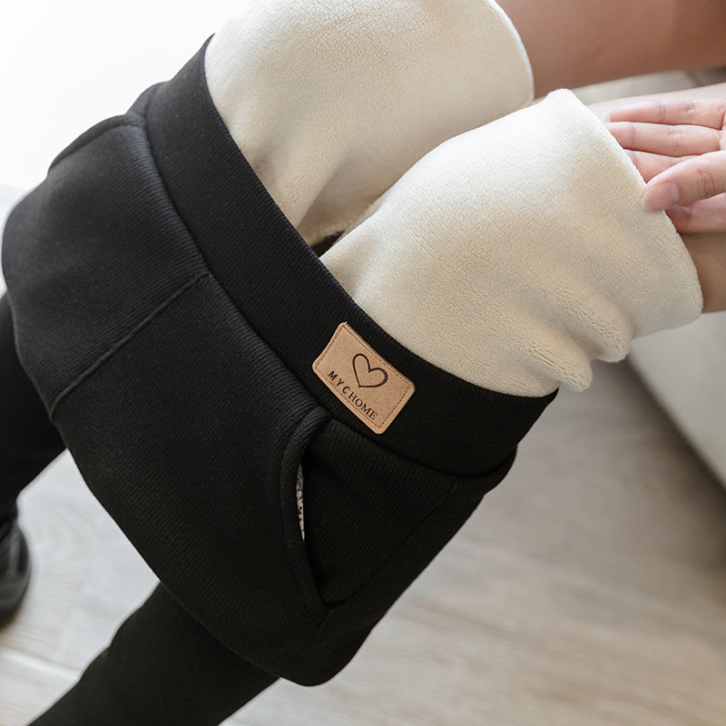 Solid Color Grey Plus Size Pocket Leggings Stretch
