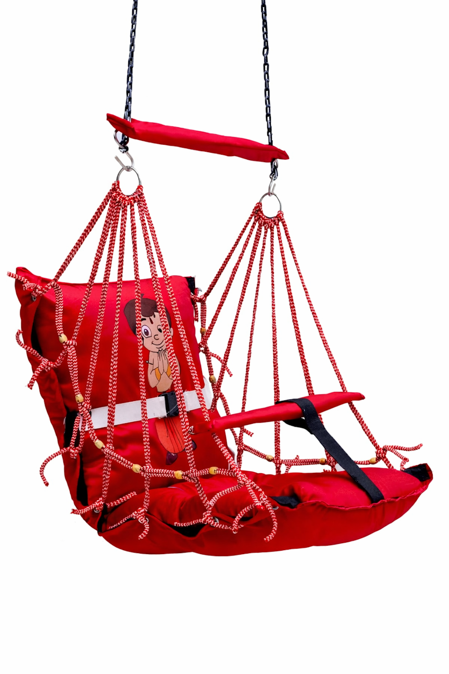 Red Chhota Bheem Printed Baby Hanging Jhula