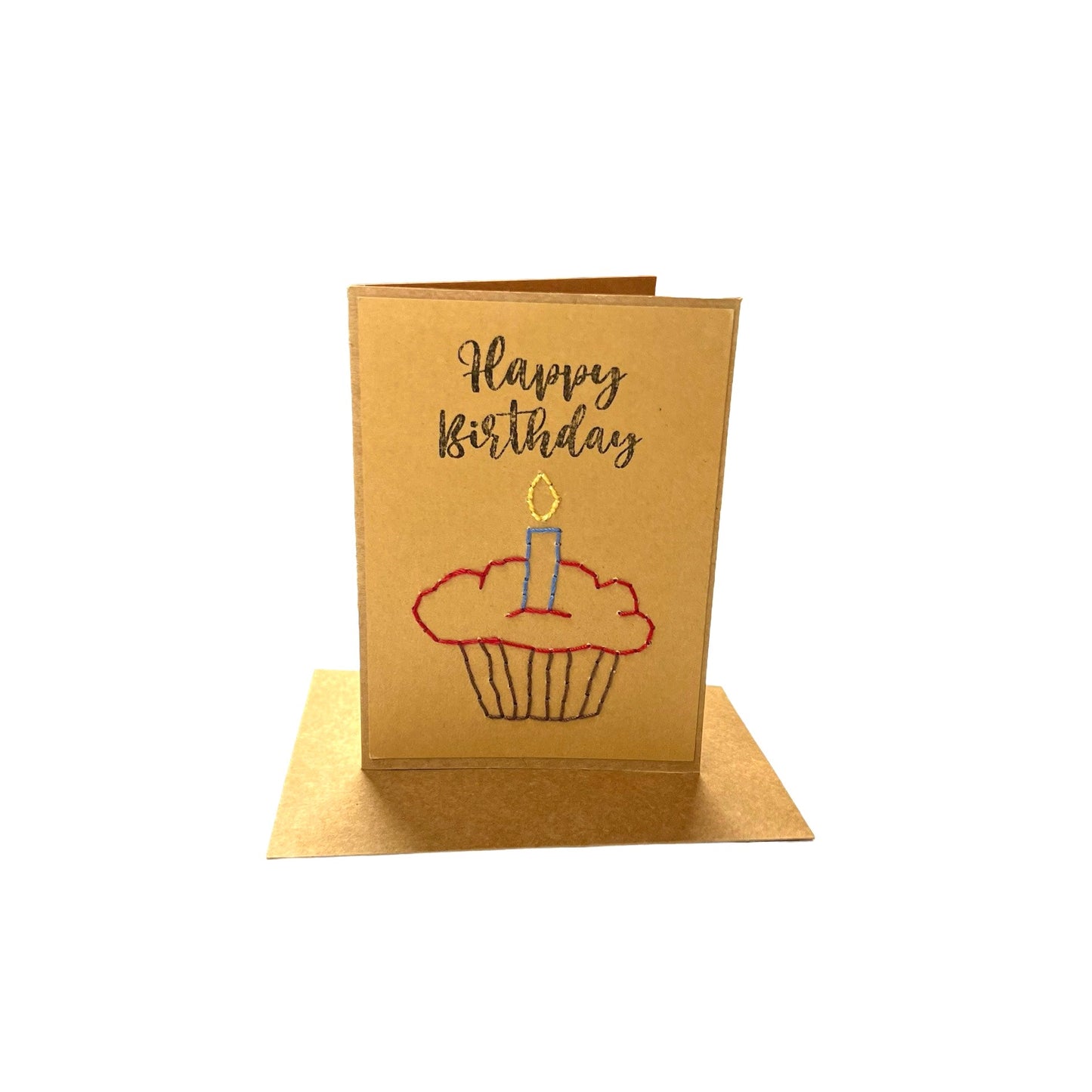 Rosie's Handmade Cards- Happy Birthday Cupcake (Kraft)
