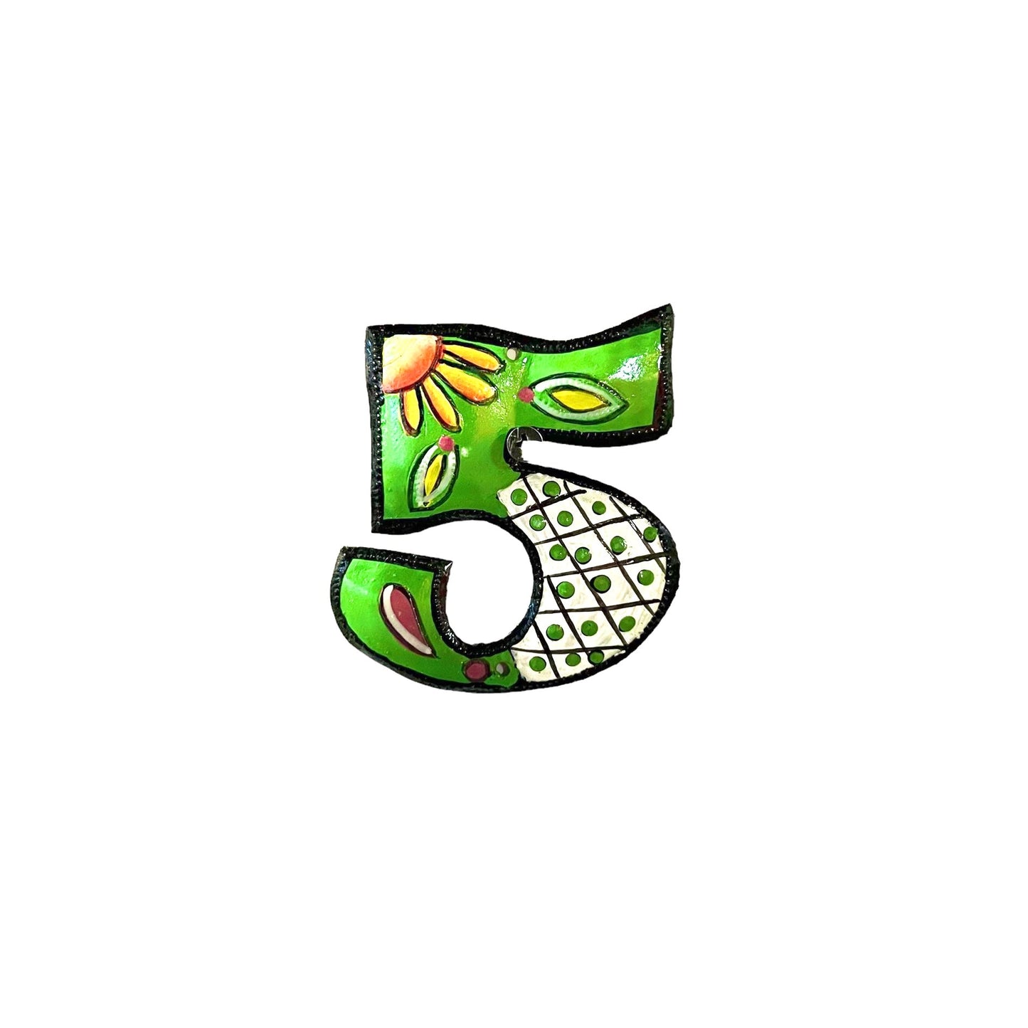 Painted Numbers - Green