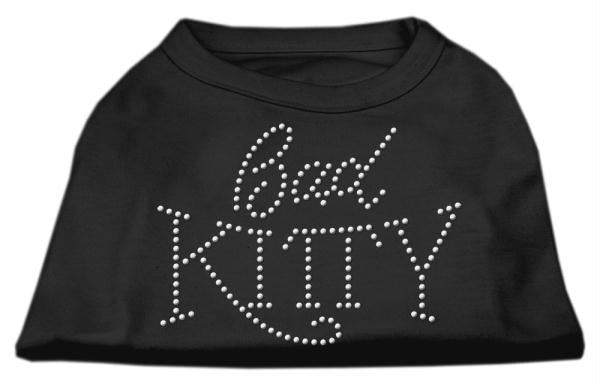 Mirage Pet Products 52-08 MDBK Bad Kitty Rhinestud Shirt Black M - 12