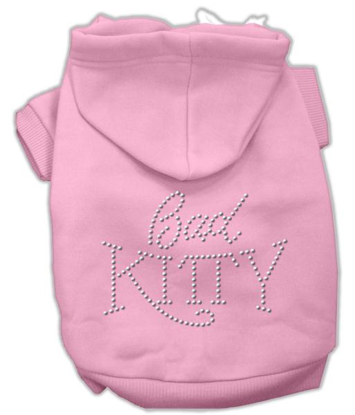 Mirage Pet Products 54-08 XXXLPK Bad Kitty Rhinestud Hoodie Pink XXXL-