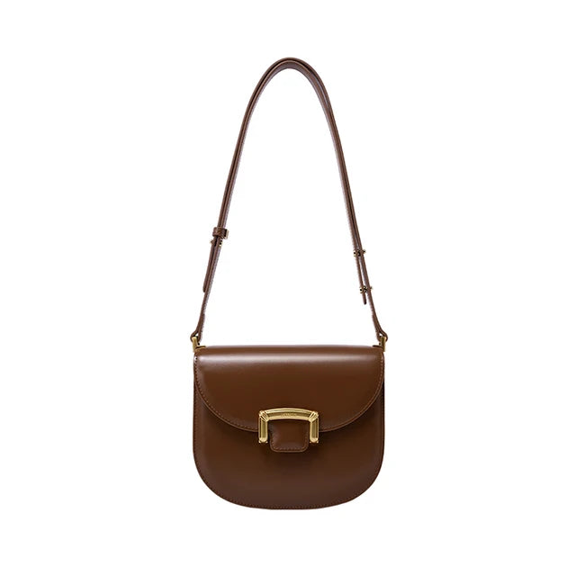 Original Women Bag  New Trendy High-end Wedding Bag Shoulder Bag Commuting Handbag Retro Style Saddle Bag